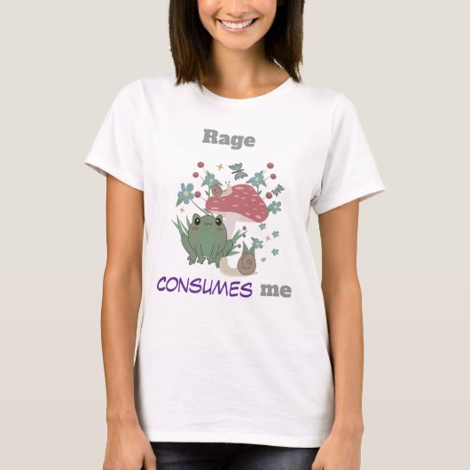 Kikker, woede verteert me. t-shirt (Voorkant)