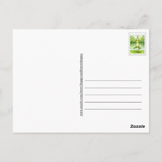 Kikker Yoga Briefkaart (Achterkant)