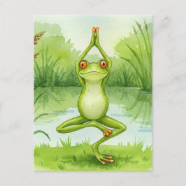 Kikker Yoga Briefkaart