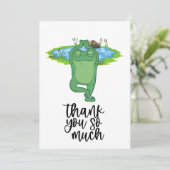 Kikker Yoga Hartelijk dank voor kaart met achtergr (Staand voorkant)