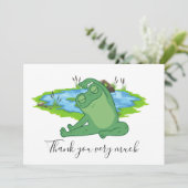 Kikker Yoga Hartelijk dank voor kaart met achtergr (Staand voorkant)