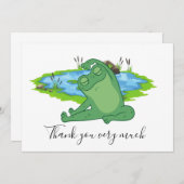Kikker Yoga Hartelijk dank voor kaart met achtergr (Voorkant / Achterkant)