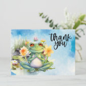 Kikker Yoga Hartelijk dank voor kaart met achtergr (Staand voorkant)