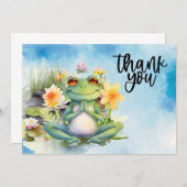 Kikker Yoga Hartelijk dank voor kaart met achtergr (Voorkant / Achterkant)