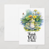 Kikker Yoga Meditatie in de vijver Bedankkaart (Voorkant / Achterkant)