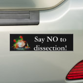 Kikker, zeg nee tegen versnijding! bumpersticker (Op auto)