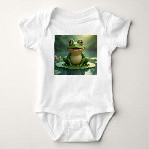 Kikker zit op Lily Pad. Romper