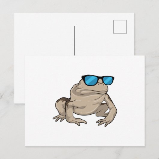 Kikker zonnebril briefkaart (Voorkant / Achterkant)