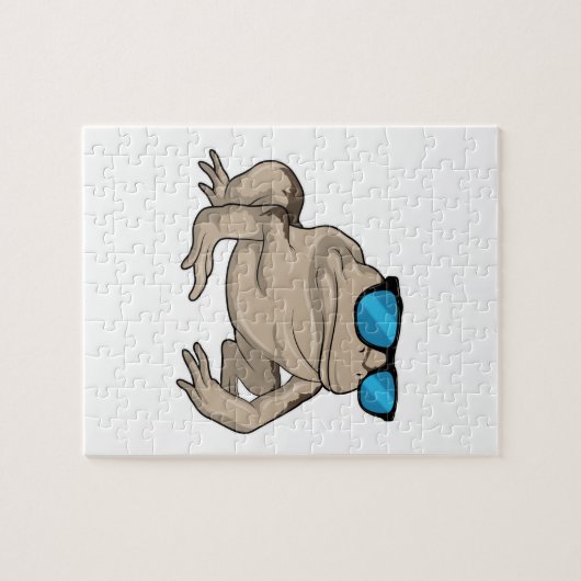 Kikker zonnebril legpuzzel (Horizontaal)