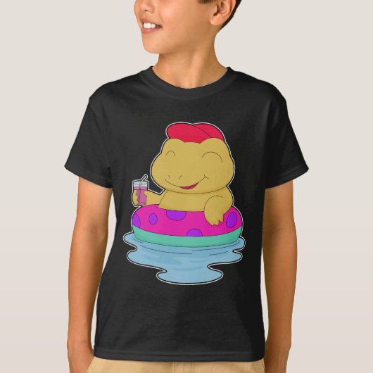 Kikker Zwemmen Zwemring T-shirt (Voorkant)
