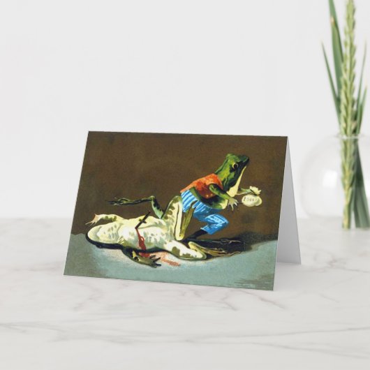 kikkeraanval feestdagen kaart (Voorkant)