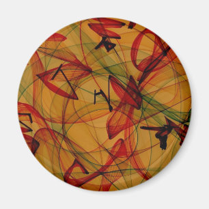 Kikkerberen - Abstracte kunst Magneet