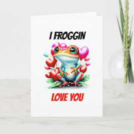 Kikkerbilletjes | Froggin liefde je schattige groe Feestdagen Kaart