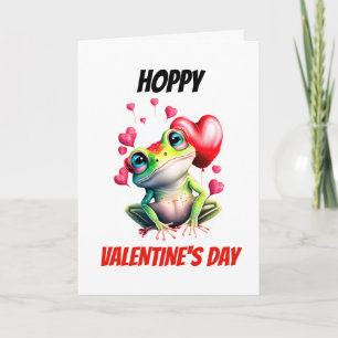 Kikkerbilletjes   Hoppy Valentijnsdag schattig kik Feestdagen Kaart