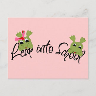 Kikkerbladeren naar school briefkaart