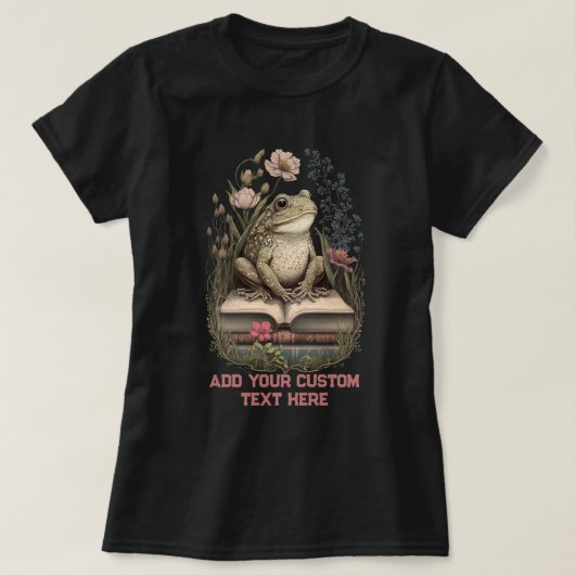  Kikkerboek Wildbloembos Toad Frog Lover T-shirt (Design voorkant)