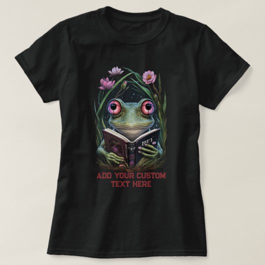  Kikkerboek Wildbloembos Toad Frog Lover T-shirt (Design voorkant)