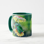 Kikkerbroeken bloemen Regen Gift Name Koffie Mok (Voorkant links)