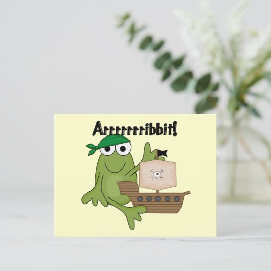 Kikkerbroeken van Pirate Tshirts en geschenken Briefkaart (Staand voorkant)