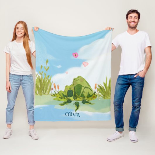 Kikkerbroekfamilie Fleece Deken (In situ)