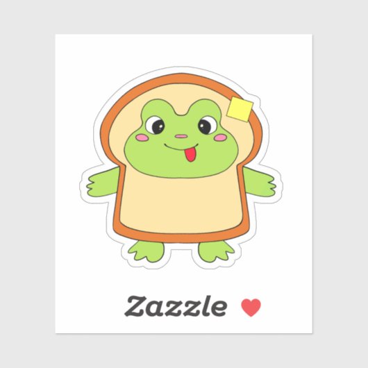 Kikkerbrood esthetisch kostuum sticker (Vel)