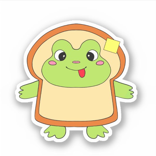 Kikkerbrood esthetisch kostuum sticker (Voorkant)