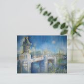 Kikkerbrug bij nacht briefkaart (Staand voorkant)
