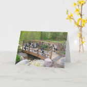 Kikkerbrug in Botanische Tuin Foto Pensionering Kaart (Gele Bloem)