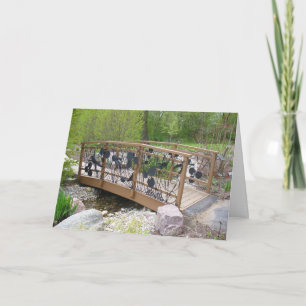 Kikkerbrug in Botanische Tuin Foto Pensionering Kaart