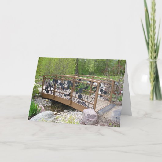 Kikkerbrug in Botanische Tuin Foto Pensionering Kaart (Voorkant)