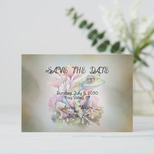 Kikkerbruiloft Bewaar de datum Save The Date (Staand voorkant)