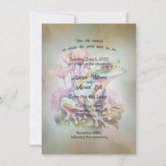 kikkerbruiloft kaart (Voorkant)