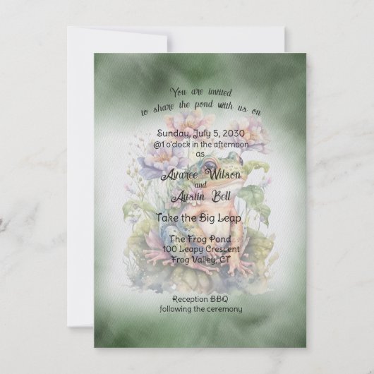 kikkerbruiloft kaart (Voorkant)
