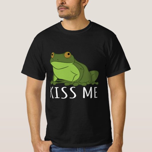 Kikkercadeau - Kiss Me - Bug Catcher Toad Design T-shirt (Voorkant)