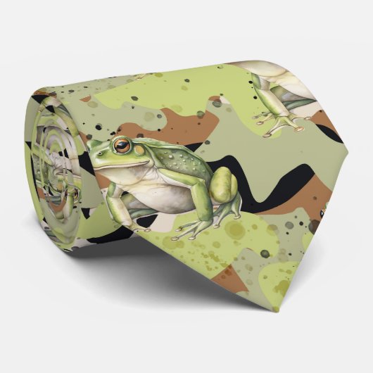 Kikkercamouflage camo militair prins om te kussen stropdas (Opgerold)