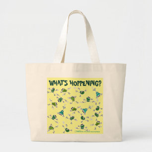kikkercollage grote tote bag