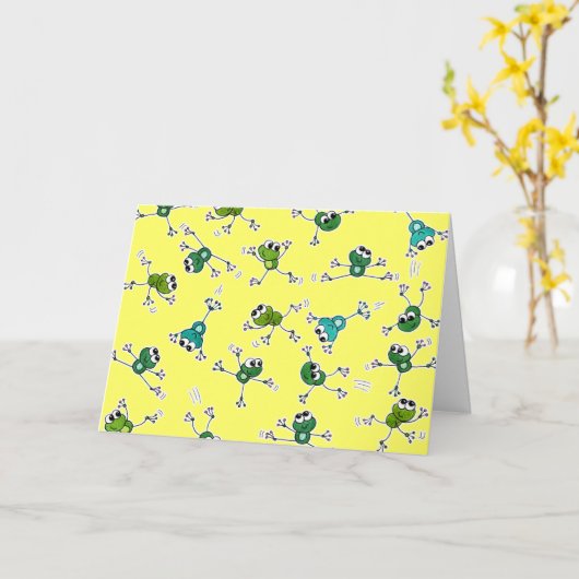 kikkercollage kaart (Gele Bloem)