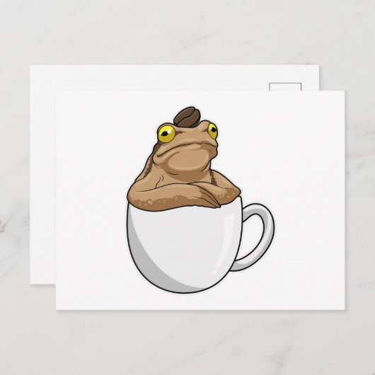 Kikkercurry Koffieboon Briefkaart (Voorkant / Achterkant)