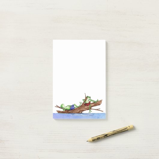 Kikkerdagen van de zomer post-it® notes (Op bureau)