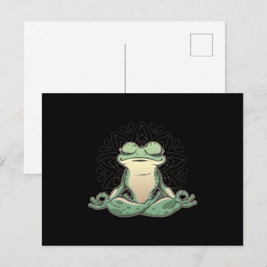 Kikkerdier dat yoga mediteert briefkaart (Voorkant / Achterkant)