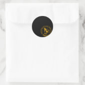 Kikkerduiker in nood ronde sticker (Tas)