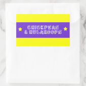 Kikkererwten en hoefijzers rechthoekige sticker (Tas)