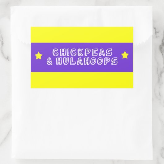 Kikkererwten en hoefijzers rechthoekige sticker (Tas)