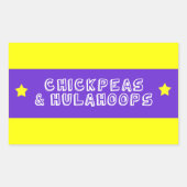 Kikkererwten en hoefijzers rechthoekige sticker (Voorkant)