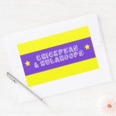 Kikkererwten en hoefijzers rechthoekige sticker (Envelop)