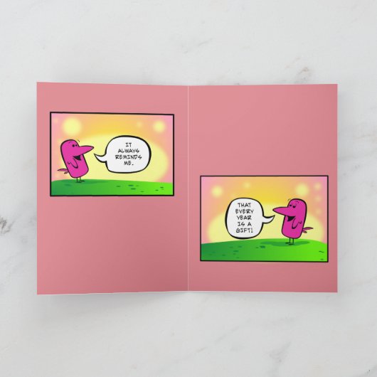 "Kikkererwten!" Verjaardag Kaart #101 (Binnen)