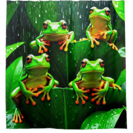 Kikkerfamilie 9 douchegordijn