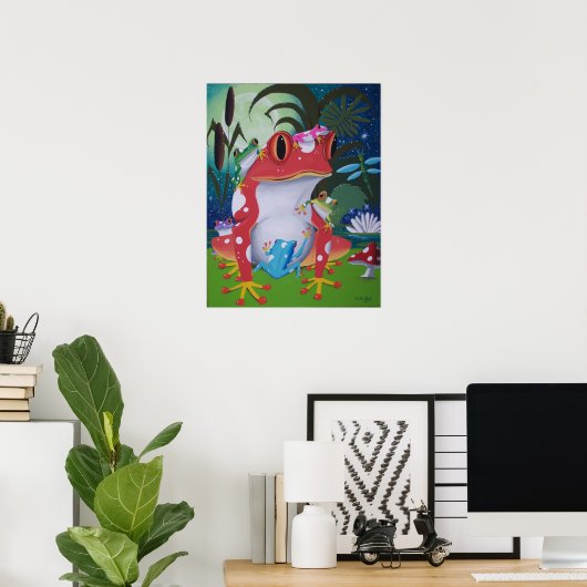 kikkerfamilie poster (Thuiskantoor)