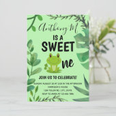 Kikkerfeest 1e verjaardagskikelthema groen kaart (Staand voorkant)