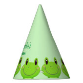 Kikkerfeest groen thema kinderen verjaardagspatroo feesthoedjes (Rechts)